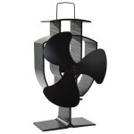 Vidaxl ventilateur de poêle alimenté par chaleur 3 pales noir Vidaxl ventilateur de poêle alimenté par chaleur 3 pales noir