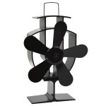 Vidaxl ventilateur de poêle alimenté par chaleur 5 pales noir Vidaxl ventilateur de poêle alimenté par chaleur 5 pales noir