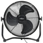 Vidaxl ventilateur de sol 3 vitesses 40 cm 40 w noir