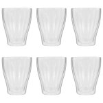 Vidaxl verres  latte macchiato double paroi 6 pcs 370 ml
