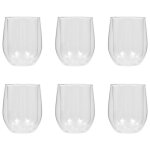 Vidaxl verres  th double paroi 6 pcs 320 ml