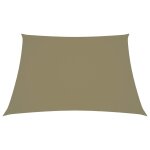 Vidaxl voile de parasol tissu oxford carr 5x5 m beige