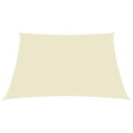 Vidaxl voile de parasol tissu oxford carr� 5x5 m cr�me