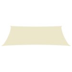 Vidaxl voile de parasol tissu oxford rectangulaire 2x5 m cr�me