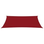 Vidaxl voile de parasol tissu oxford rectangulaire 2x5 m rouge