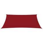 Vidaxl voile de parasol tissu oxford rectangulaire 4x6 m rouge