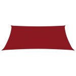 Vidaxl voile de parasol tissu oxford rectangulaire 6x8 m rouge