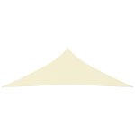 Vidaxl voile de parasol tissu oxford triangulaire 3, 5x3, 5x4, 9 m cr�me