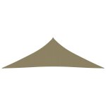 Vidaxl voile de parasol tissu oxford triangulaire 3x3x4, 24 m beige