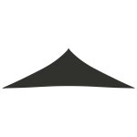 Vidaxl voile de parasol tissu oxford triangulaire 3x3x4, 24m anthracite