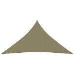 Vidaxl voile de parasol tissu oxford triangulaire 3x4x4 m beige