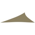 Vidaxl voile de parasol tissu oxford triangulaire 4x5x6, 4 m beige