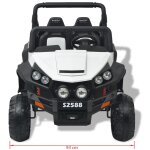 Vidaxl voiture lectrique pour enfants 2 places xxl blanc et noir