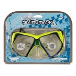 Waimea masque de plonge sous - marine en caoutchouc jaune / bleu cobalt