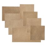 Wallart panneaux muraux en cuir lugard marron vintage 32 pcs