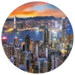 Wallart papier peint cercle skyline by night 190 cm