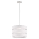 Wofi lampe suspendue belle 42 w blanc tissu