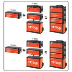 Yato bo�te � outils avec 2 tiroirs 49, 5x25, 2x18 cm