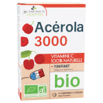 Les 3 ch�nes tonus & immunit� ac�rola 3000 bio 14 comprim�s � croquer