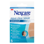 3m nexcare aqua clear maxi waterproof pansement 60x88mm 5 units