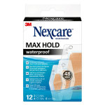 3m nexcare pansement max hold waterproof 48h 12 units