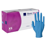 Abena - gants d'examen en nitrile bleu, non poudrs, taille xs, par 100 pices