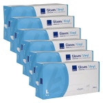 Abena gants vinyle non poudrs taille l - 100 units - lot de 6
