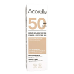 Acorelle cr�me solaire visage teint�e claire 50ml