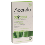 Acorelle epilation bandes de cire froide visage et petites zones bio 20 bandes