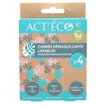 Act'co carrs dmaquillants lavables lot de 4