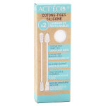 Act'éco double coton tige réutilisable silicone et embout maquillage blanc Act'éco double coton tige réutilisable silicone et embout maquillage blanc