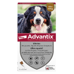 Advantix chien solution antiparasitaire trs grande race 40  60kg 4 pipettes