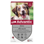 Advantix chien solution antiparasitaire race moyenne 10 � 25kg 6 pipettes