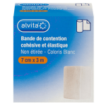 Alvita bande de contention 7cm x 3m blanc