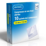 Alvita compresse non - tisse 7, 5 x 7, 5cm lot de 10 x 2 units