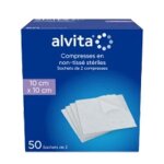 Alvita compresse non - tiss�e non st�rile 10 x 10cm 100 unit�s