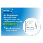 Alvita set de pansement post - op plaies > 5cm et < 10cm 3 unit�s
