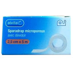 Alvita sparadrap microporeux 2, 5cm x 5m dévidoir Alvita sparadrap microporeux 2, 5cm x 5m dévidoir