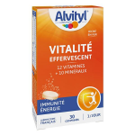Alvityl vitalit� effervescents 12 vitamines 10 min�raux d�s 12 ans 30 comprim�s