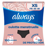 Always culotte menstruelle lavable xs flux mod�r� � abondant 1 unit�