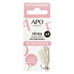 Apo têtes brosse à dents rechargeable extra souple 2 unités Apo têtes brosse à dents rechargeable extra souple 2 unités