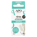 Apo têtes brosse à dents rechargeable souple 2 unités Apo têtes brosse à dents rechargeable souple 2 unités