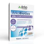 Arkopharma arkobiotics supraflor flore intestinale 3 souches probiotiques 10 g�lules
