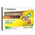 Arkopharma arkoroyal trsor de la ruche gele royale 1500mg bio 20 ampoules