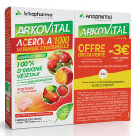 Arkopharma arkovital acerola 1000 vitamine c naturelle lot 2 x 30 comprimés Arkopharma arkovital acerola 1000 vitamine c naturelle lot 2 x 30 comprimés