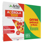 Arkopharma azinc naturel ac�rola 1000 lot de 2 x 30 comprim�s