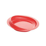 Assiette � rebord rouge