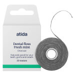 Atida hygiène bucco - dentaire fil dentaire goût menthe charbon actif 50m Atida hygiène bucco - dentaire fil dentaire goût menthe charbon actif 50m