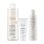 Av�ne routine hydrance soin peaux sensibles, cr�me hydratante, eau micellaire, spray eau thermale