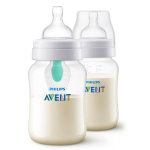 Avent biberon anti - colic avec valve airfree + 1m lot de 2 x 260ml Avent biberon anti - colic avec valve airfree + 1m lot de 2 x 260ml